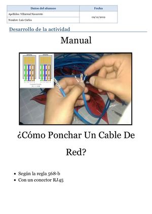Manual Como Ponchar Un Cable De Red