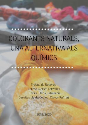 Colorants naturals, una alternativa als químics TdR