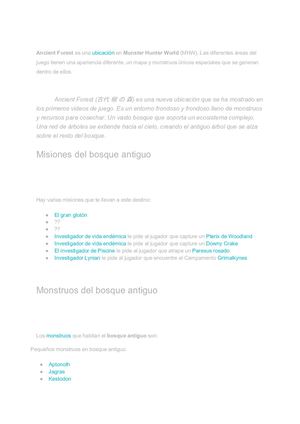 El Bosque Primigenio Es Una Nueva áRea Introducida En Monster Hunter World (1)