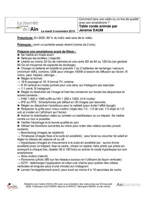 Compte Rendu Table Ronde Vidéo De La Journée Etourisme 2019