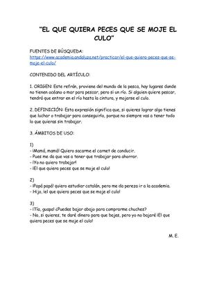 El Que Quiera Peces Que Se Moje El Culo