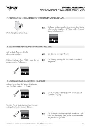WOUNDWO EA 800412 Elektronischer Funkmotor Somfy J4 Io