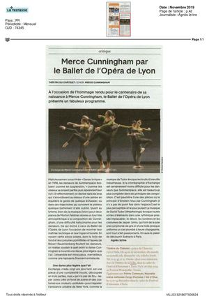 BALLET DE LYON LA TERRASSE 8 DÉCEMBRE 2019