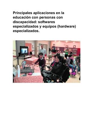 Principales Aplicaciones En La Educación Con Personas Con Discapacidad