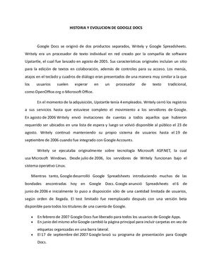 Historia Y Evolucion De Google Docs