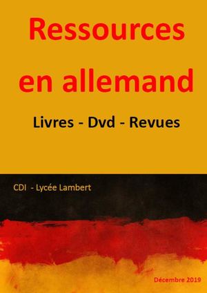 Ressources en allemand 2019