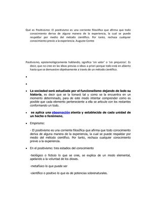 Qué Es Positivismo