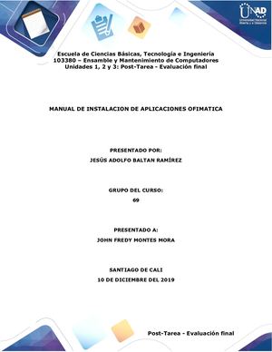 Manual De Instalacion De Software De Ofimatica