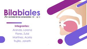 Bilabiales por vecindad de las consonantes /b/ /p/