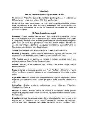 Taller 1 Creación De Contenido Visual