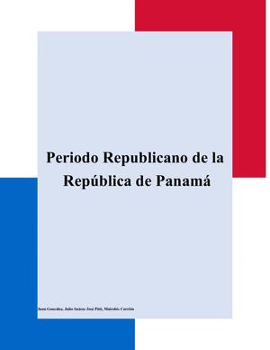 periodo Republicano de la República de Panamá