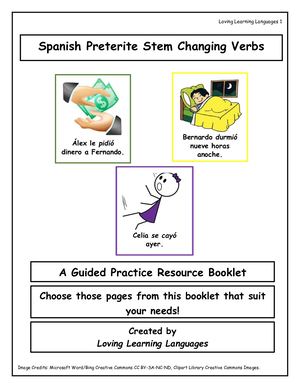 Spanish Preterite Stem Changing Verbs
