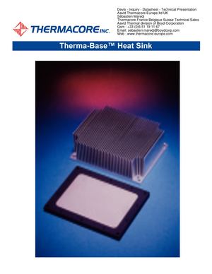 Aavid Thermacore Europe Therma Base Vapour Chamber 2019 caloduc