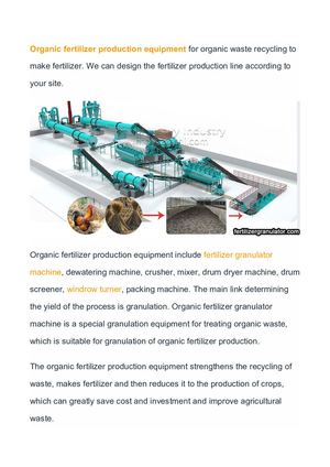 Organic Fertilizer Production Line Manufacturing Equipment