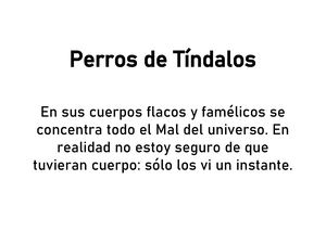 Memoria Perros De Tíndalos