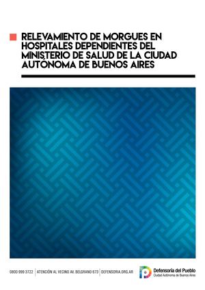 Relevamiento de morgues de hospitales dependientes del Ministerio de Salud de la Ciudad Autónoma de Buenos Aires