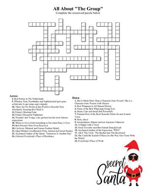 Secret Santa 2019: The Group Crossword