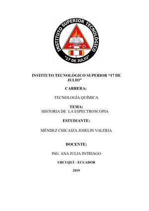 Historia De La Espectroscopia