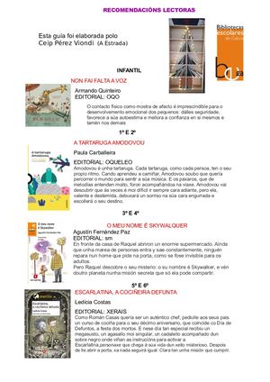 Recomendacions Lectoras Para O Nadal Do Ceip Perez Viondi