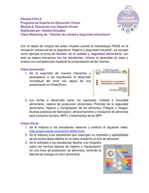 Gestión De Calidad Y Seguridad Alimentaria Por Deokie Gonzalez