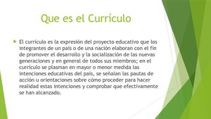 Que Es El Currículo