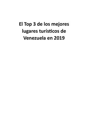 El Top 3 De Los Mejores Lugares Turísticos De Venezuela En 2019