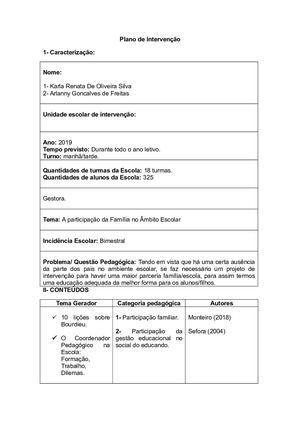 Plano De Intervenção Juliana