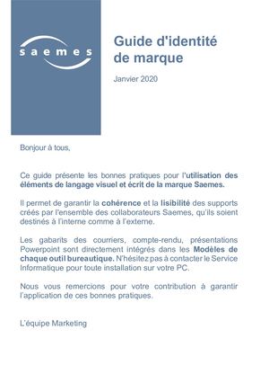 Guide Identité Marque Saemes