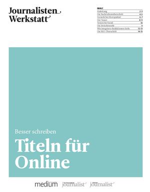 Journalisten Werkstatt - Titeln für Online Vorschau