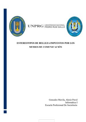 Estereotipos de Belleza Impiuestos por los medios de Comunicación