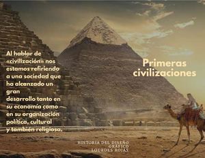 Folleto Primeras civilizaciones