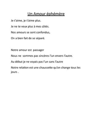 Un Amour éPhémère