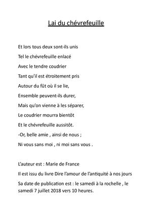 Lai Du Chévrefeuille