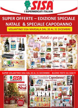 Volantino SISA Marsala dal 20 al 31 Dicembre