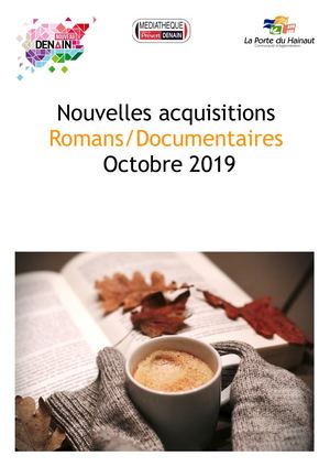 Nouveautés Octobre 2019