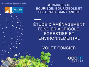 Étude d'aménagement foncier agricole, forestier et environnemental sur les communes de Bouriège, Bourigeole et Feste-et-Saint-André - Diagnostic foncier
