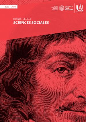 Brochure Licence Science Sociales L123 2019 2020