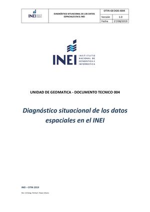 INFORME N004 2019 INEI OTIN- Diagnostico Situacional De Los Datos Espaciales En El INEI