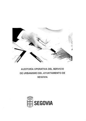 Auditoría de Urbanismo del Ayuntamiento de Segovia