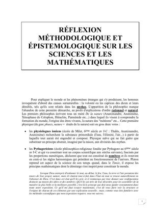 SCIENCES & MATHÉMATIQUES (méthodologie et épistémologie)