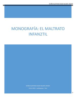 MONOGRAFIA: MALTRATO INFANTIL