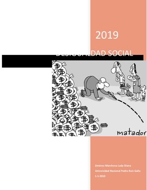 Monografía "Desigualdad Social".