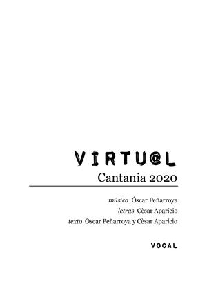 Partitura vocal de "Virtual"