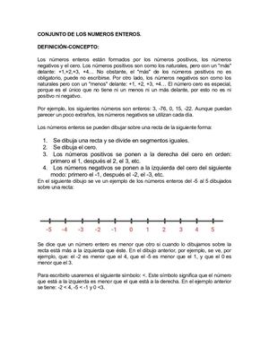 Conjuntos De Numeros Enteros