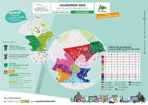 Calendrier de collecte des déchets Aulnay-sous-Bois Zone verte - 2020