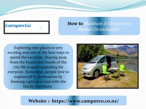 How To Maintain A Campervan Rental Christchurch