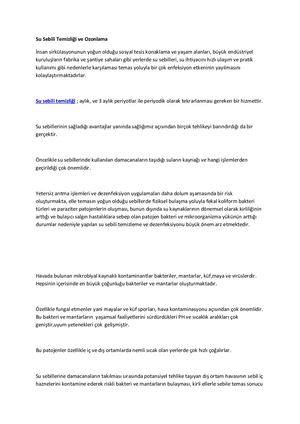 Su Sebi̇li̇ Temi̇zli̇ği̇ -Ozonlama