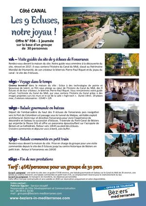 Offre 1 journée côté Canal "Les 9 Ecluses, notre joyau !"