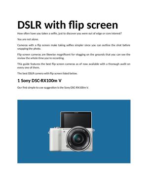 DSLR with flip screen