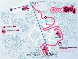 Plan CoolSki Plagne Montalbert